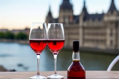 Cata de vino a bordo durante un crucero temático